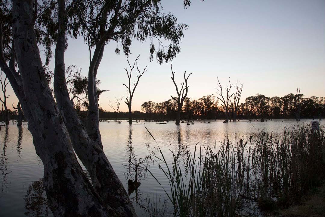 River at sunset