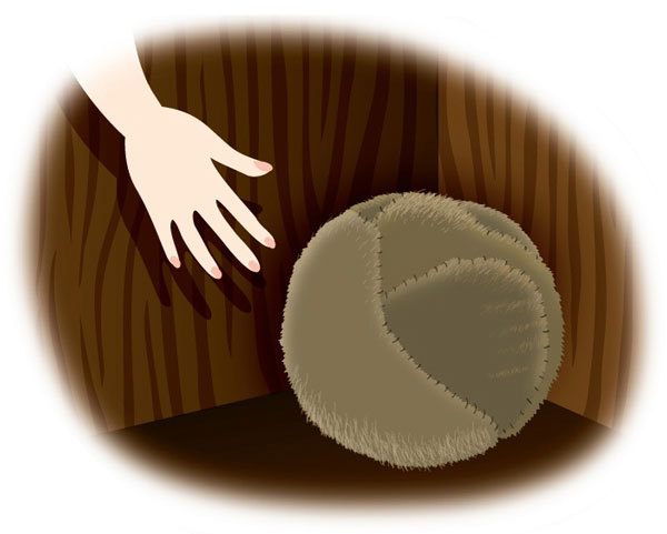 A woman's hand reaching for the Marn Grook