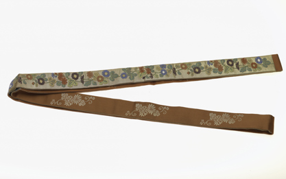 Kazura obi silk headband, worn by Masumi Jackson for Noh theatre performance