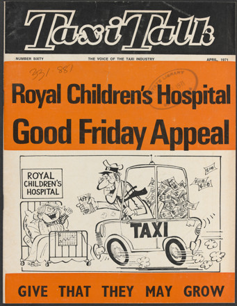 Front cover of Taxi Talk Magazine, No. 60 April 1971.