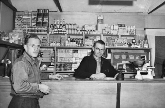 Camp canteen for internees, Tatura Camp 1, 1943.