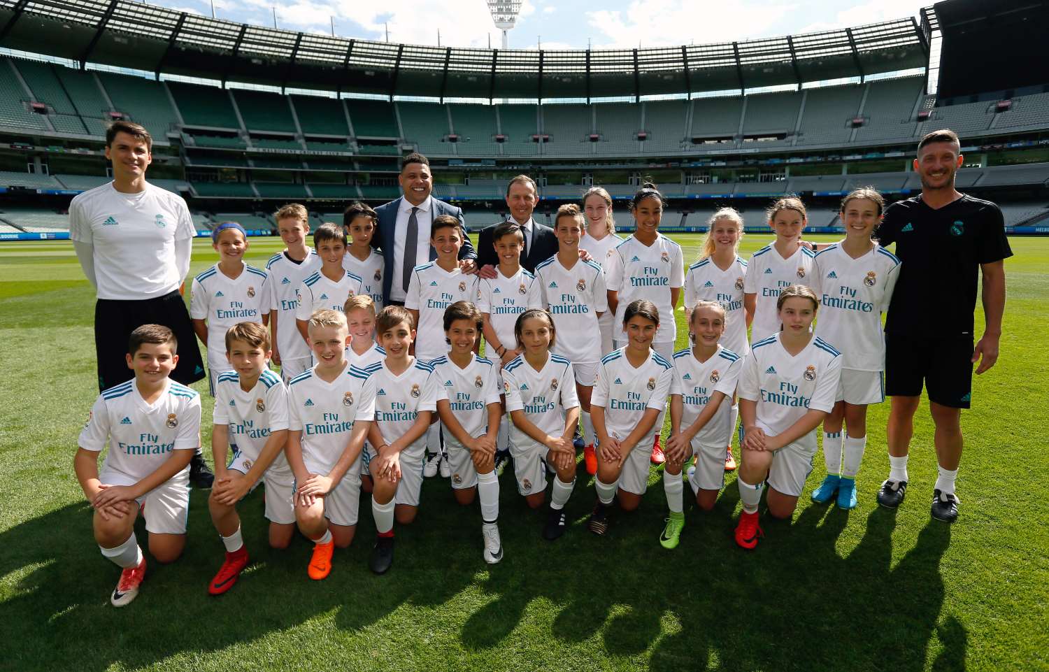 Football team and coaches