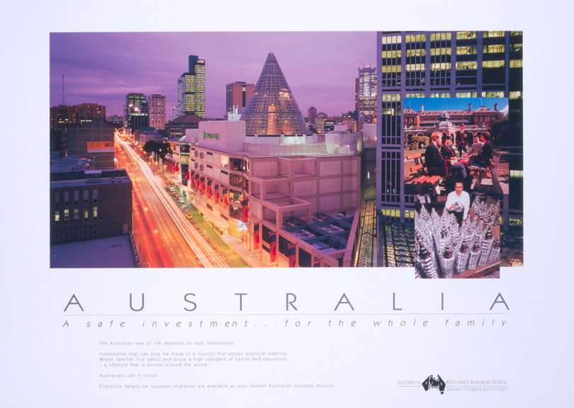 Poster - "Australia, a safe investment for the whole family", circa 1990s.
