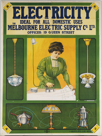 Poster - Electricity, The Melbourne Electric Supply Co Ltd.