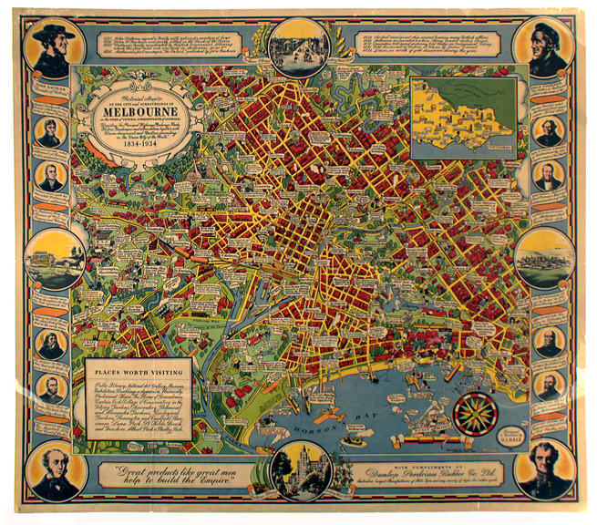 Pictorial map - Melbourne Centennial.