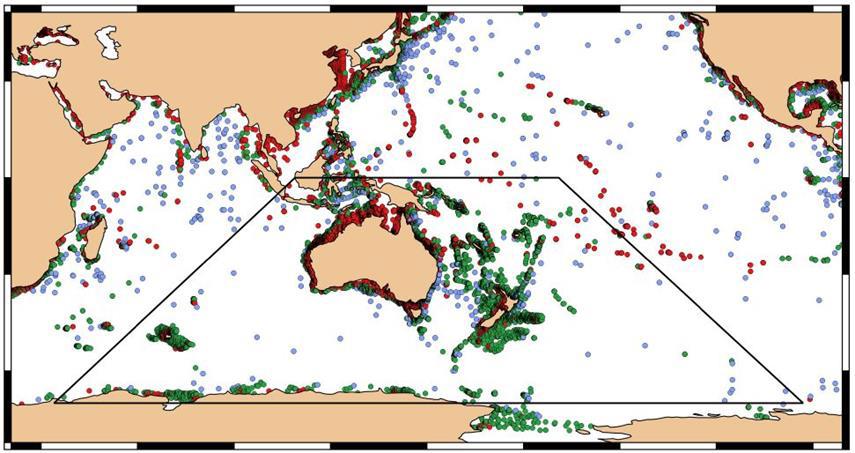 Map showing geographic distribution of samples. 