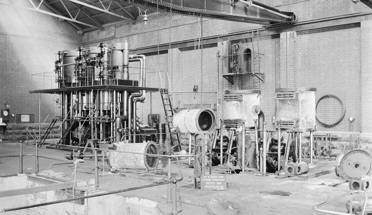 Engines in the North Engine House, mid-dismantlement