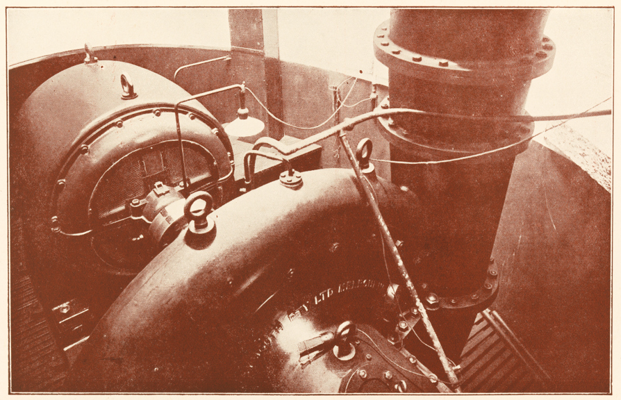 18 million gallons electrical centrifugal pump (Weymouth) - close-up view at bottom of well