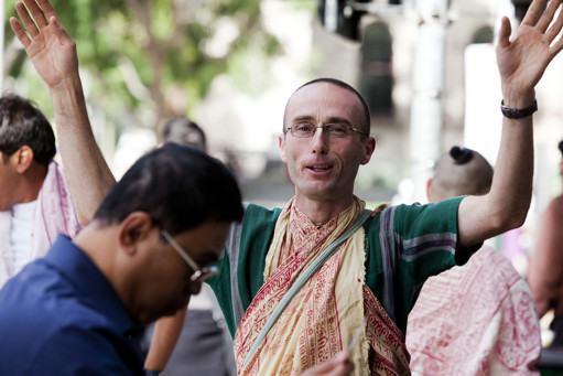 Man holding his arms up