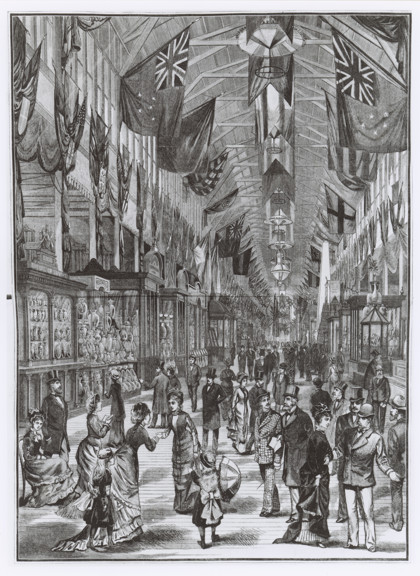 Worlds Fair Melbourne 1880-1881-Main avenue looking north.