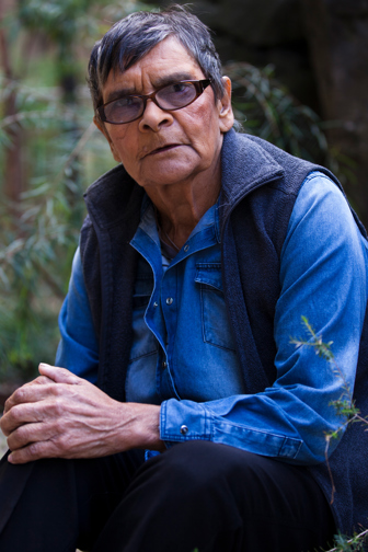 Portrait of Yulendj member Rochelle Patten taken in Milarri Garden at Melbourne Museum.