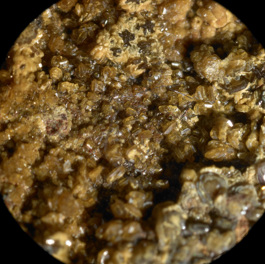 Coffee coloured mineral crystals
