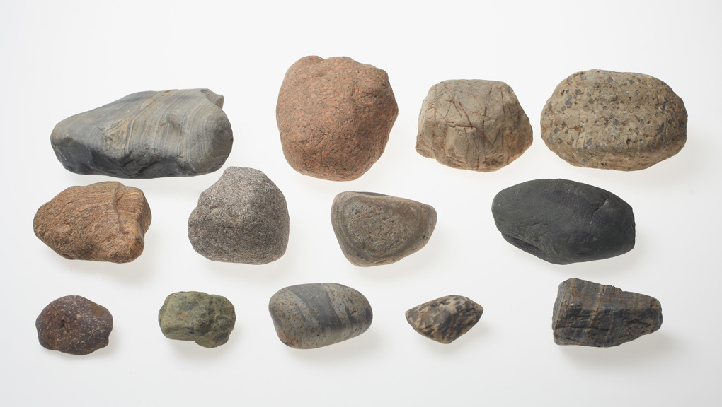 13 glacial pebbles from the Permian period found near Lake Eppalock in Victoria