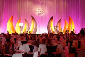 Banquet function set-up in the Touring Hall