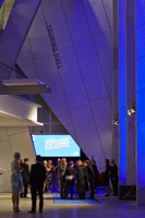 People in the foyer of the Melbourne Museum Touring Hall for the Australian Racehorse of the Year Awards 2014