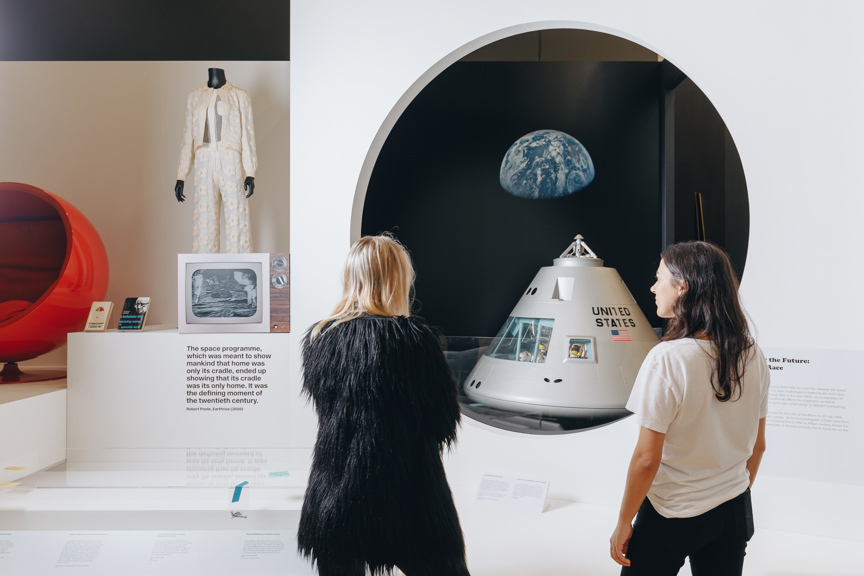 Space-age aesthetics inside Revolutions: Records and Rebels. 