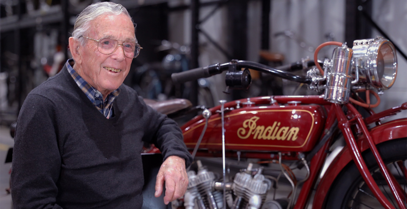 A man and his rare Indian motorcycle, reunited