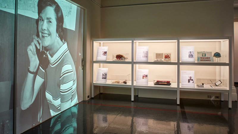  View of My Working Life pop-up display in 'Identity: Yours Mine Ours' exhibition in Immigration Museum