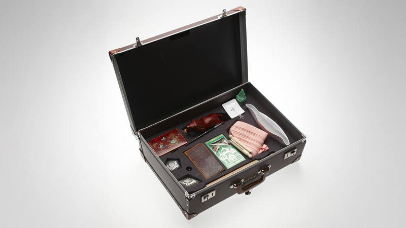 Briefcase containing What's your story? learning kit objects