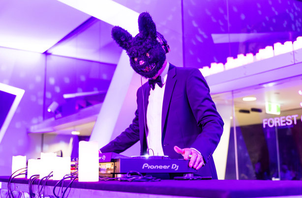 DJ during Halloween at the Museum.