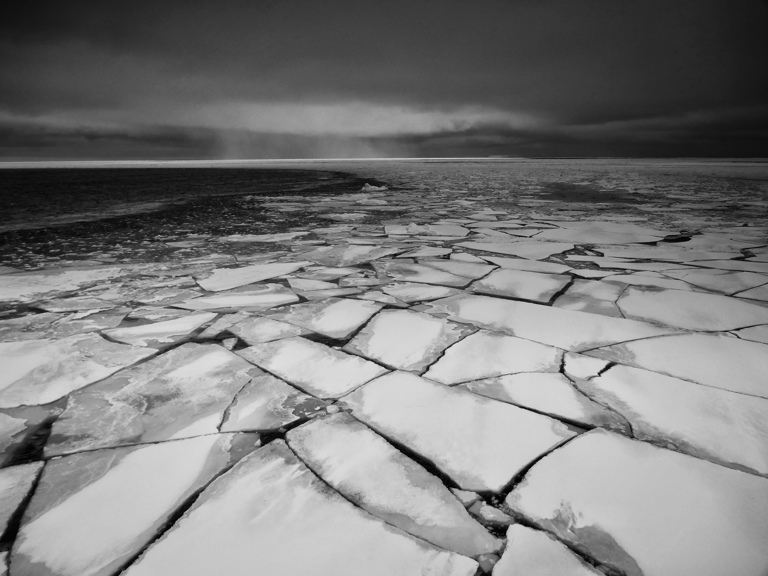 Broken sea ice, north of Casey Station, Antarctica